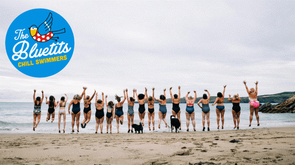 Bluetits Swimming Banner