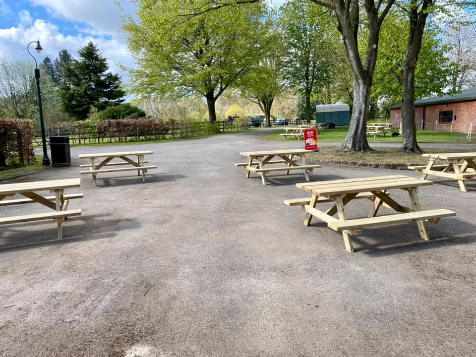 Benches Outside Tea Room