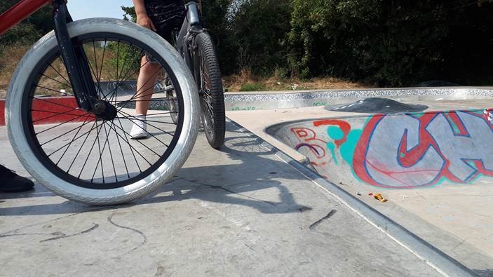 Skatepark Aug 2021 Bike Wheel Image